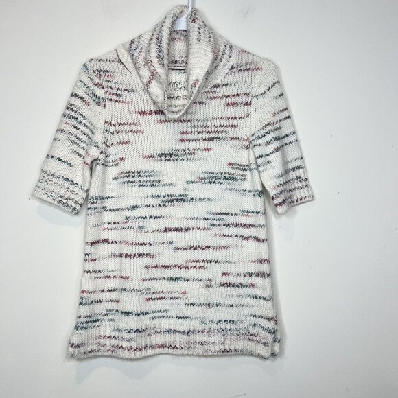 Etcetera Sweater S Wool Blend Knit Cowl Neck Short Sleeve Pullover Size Small - Picture 3 of 11